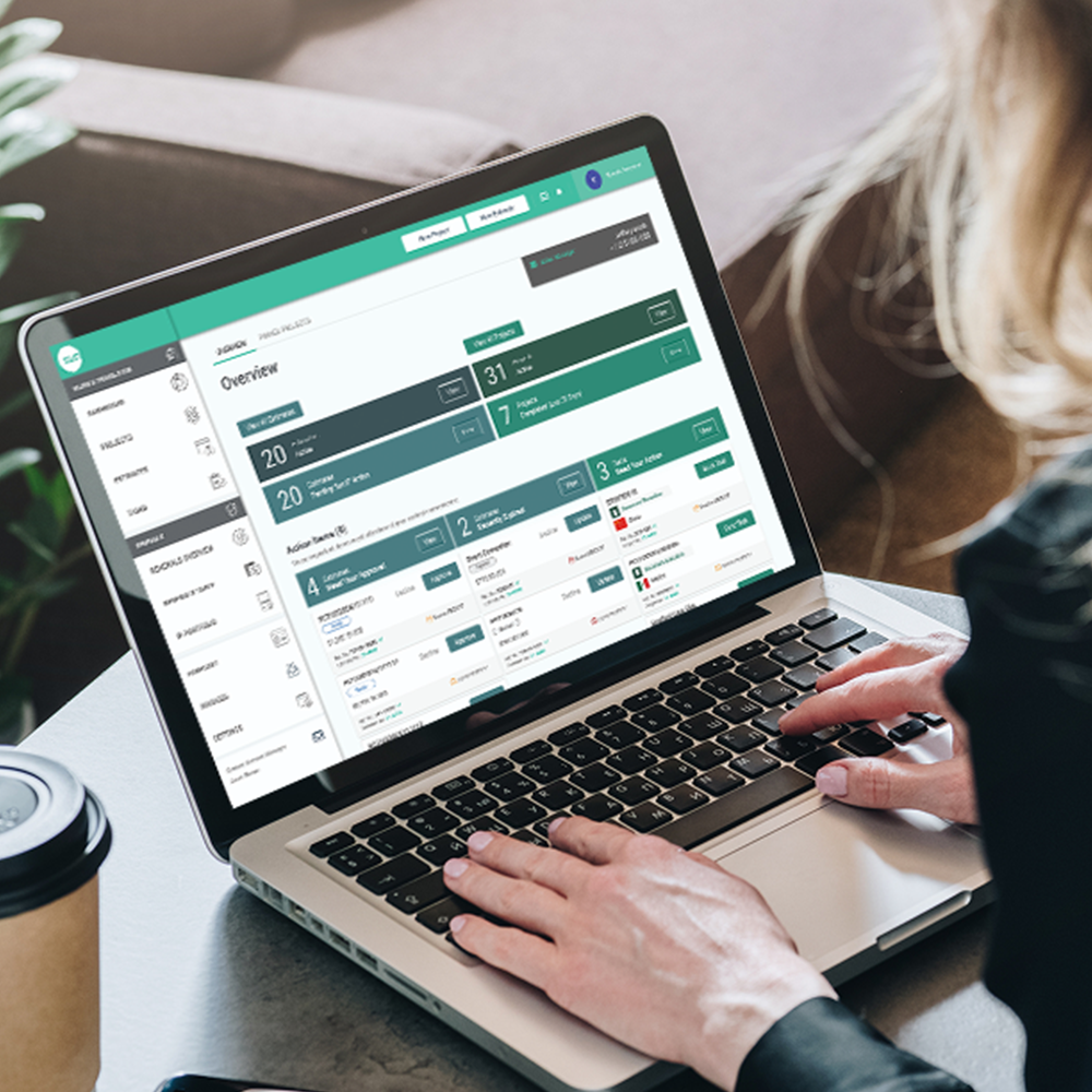 Screen showing Sun IP’s user-friendly platform introduced with filing and translation services in 2018.