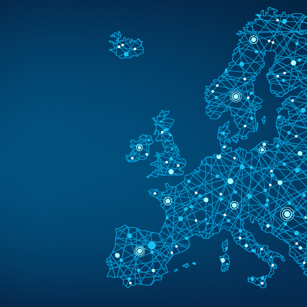 Global map illustrating Sun IP’s expansion of intellectual property services to Europe in 2021.
