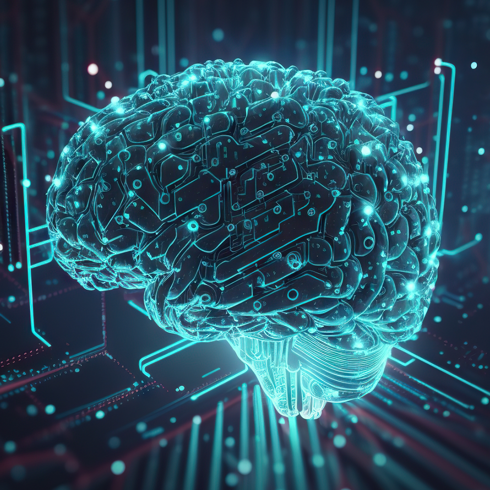 Illustration of a brain representing Sun IP’s advanced AI-driven and human-supported IP translation technology.